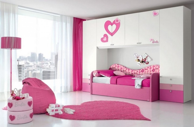 Teenage Girl Bedroom Design Ideas Pink White Color Barbie Themed Style In Bedroom For Teen Girl Barbies Design Suggestions For Your Little Girls Bedroom